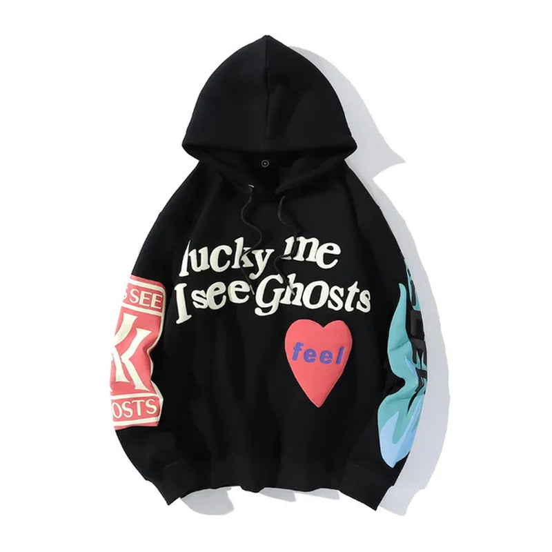 LUCKY ME I SEE GHOSTS Oversized Hoodie