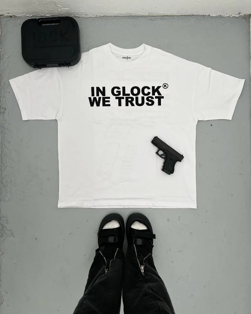 IN GLOCK WE TRUST Oversized Shirt  