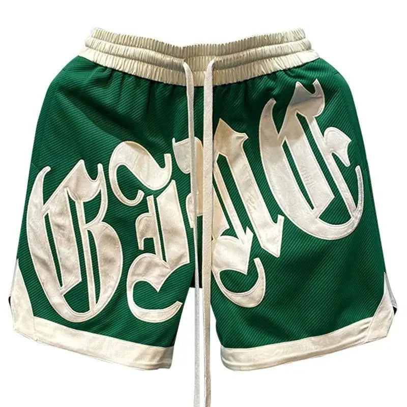 Men's Oversized Embroidered Shorts 