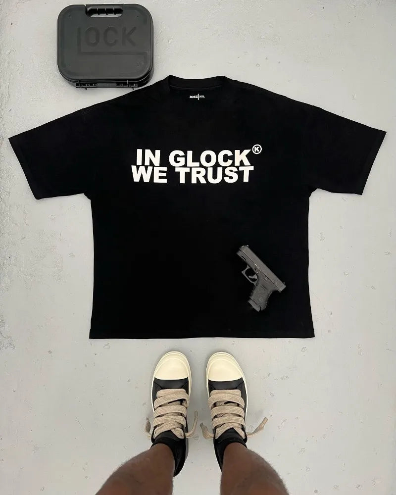 IN GLOCK WE TRUST Oversized Shirt  