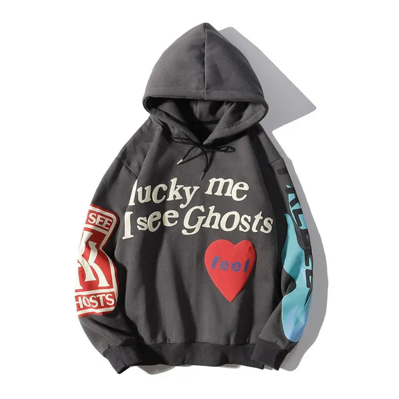 LUCKY ME I SEE GHOSTS Oversized Hoodie