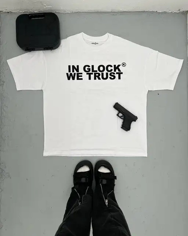 IN GLOCK WE TRUST Oversized Shirt  