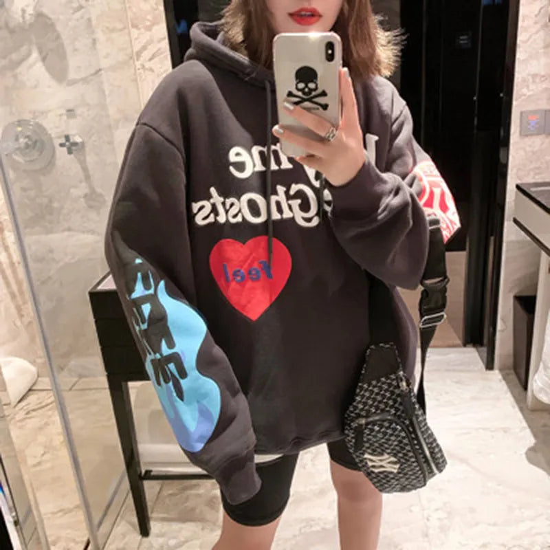 LUCKY ME I SEE GHOSTS Oversized Hoodie